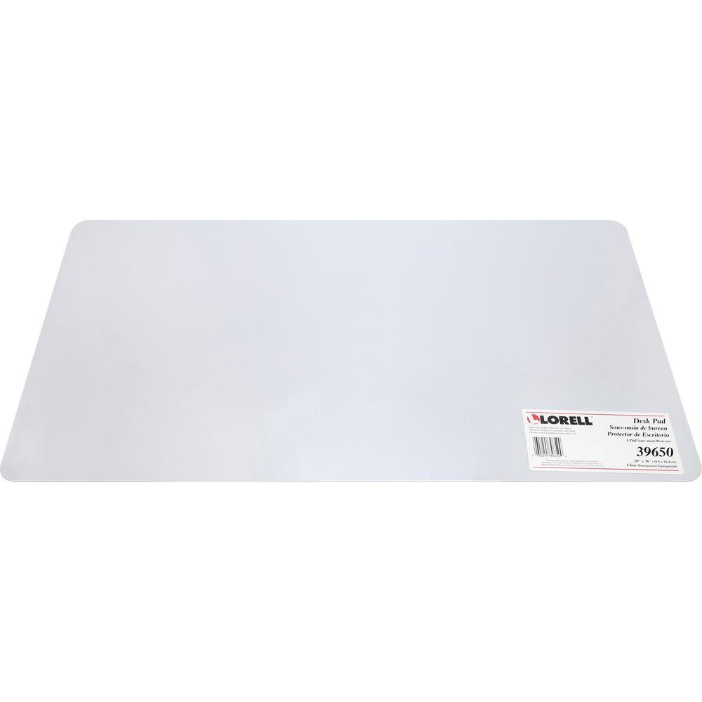 Lorell Rectangular Crystal-clear Desk Pads - Rectangle - 36" Width x 20" Depth - Polyvinyl Chloride (PVC) - Clear