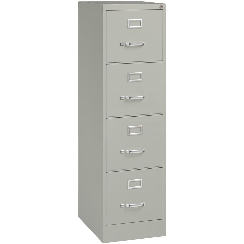 Lorell Commercial-grade Vertical File - 4-Drawer - 15" x 22" x 52" - 4 x Drawer(s) for File - Letter - Lockable, Ball-bearing Su