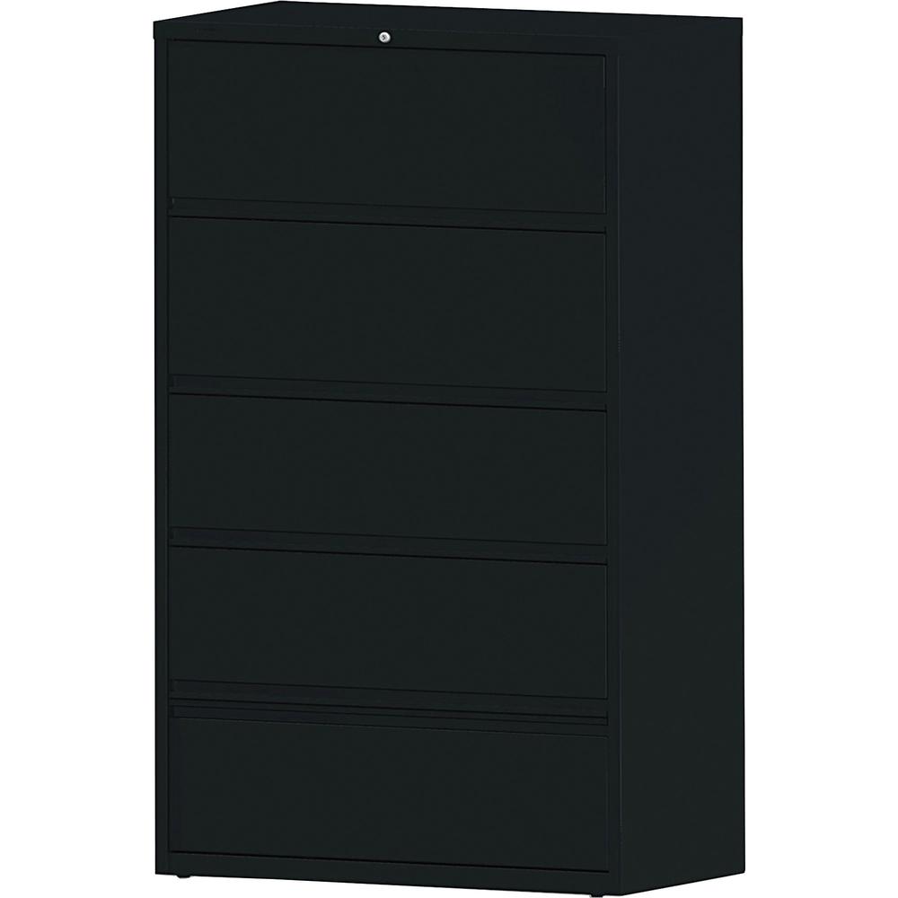 Lorell Receding Lateral File with Roll Out Shelves - 5-Drawer - 42" x 18.6" x 68.8" - 5 x Drawer(s) for File - Letter, A4, Legal