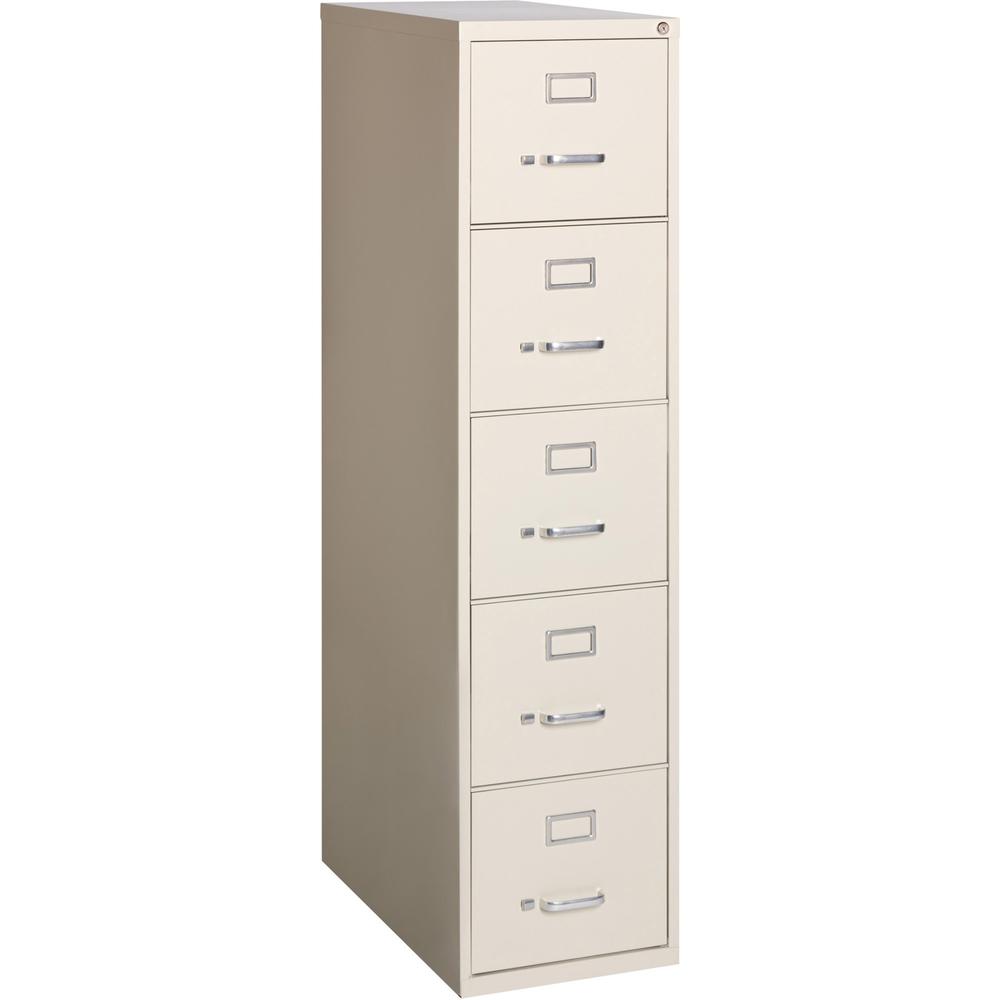Lorell Commercial Grade Vertical File Cabinet - 5-Drawer - 15" x 26.5" x 61" - 5 x Drawer(s) for File - Letter - Vertical - Ball