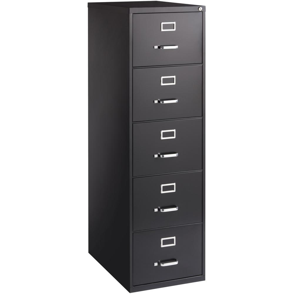 Lorell Commercial Grade Vertical File Cabinet - 5-Drawer - 18" x 26.5" x 61" - 5 x Drawer(s) for File - Legal - Vertical - Heavy