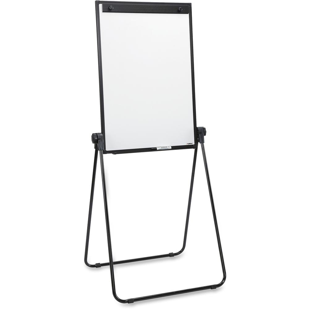 Lorell 2-sided Dry Erase Easel - 36" (3 ft) Width x 24" (2 ft) Height - Melamine Surface - Black Steel Frame - Rectangle - 1 Eac