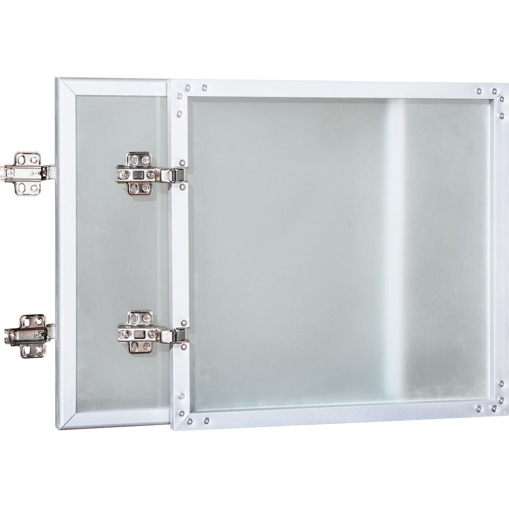 Lorell Wall-Mount Hutch Frosted Glass Door - 0.2" , 36" Door, 16.6" x 16"0.9" - Finish: Frost