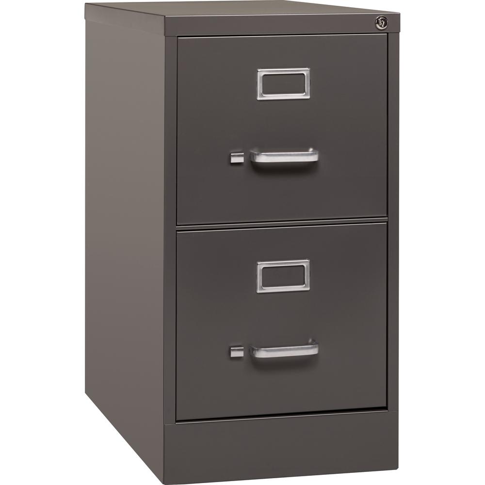 Lorell Fortress Series 26.5'' Letter-size Vertical Files - 2-Drawer - 15" x 26.5" x 28.4" - 2 x Drawer(s) for File - Letter - Ve