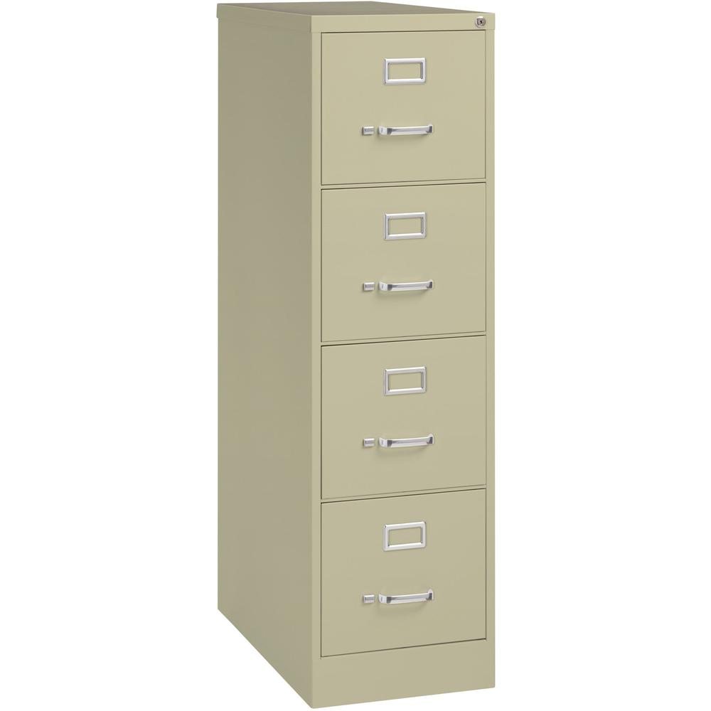 Lorell Vertical file - 4-Drawer - 15" x 26.5" x 52" - 4 x Drawer(s) for File - Letter - Vertical - Security Lock, Ball-bearing S