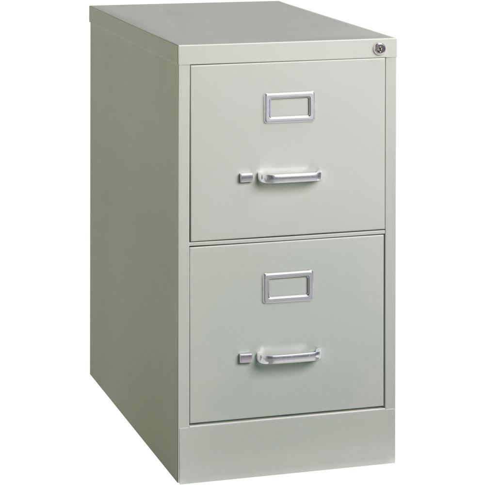 Lorell Vertical Fle - 2-Drawer - 15" x 26.5" x 28.4" - 2 x Drawer(s) for File - Letter - Vertical - Security Lock, Ball-bearing 