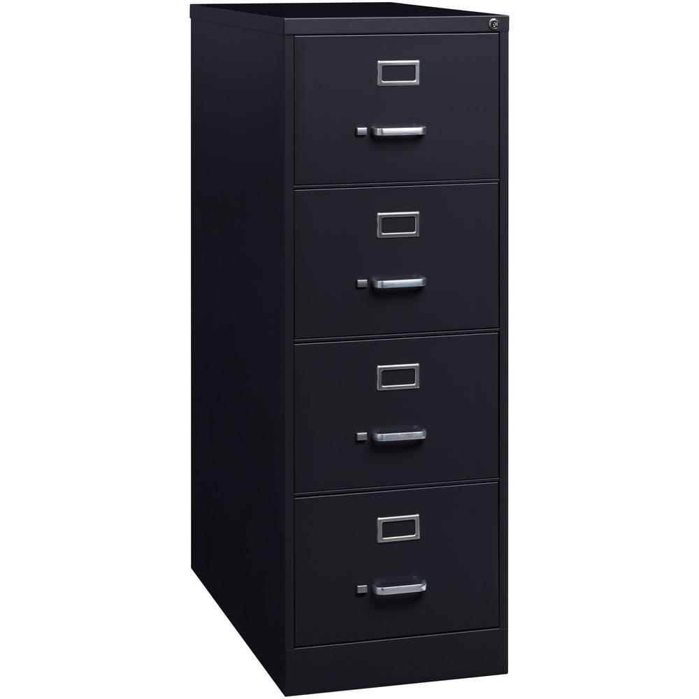 Lorell Vertical File Cabinet - 4-Drawer - 18" x 26.5" x 52" - 4 x Drawer(s) for File - Legal - Vertical - Lockable, Ball-bearing