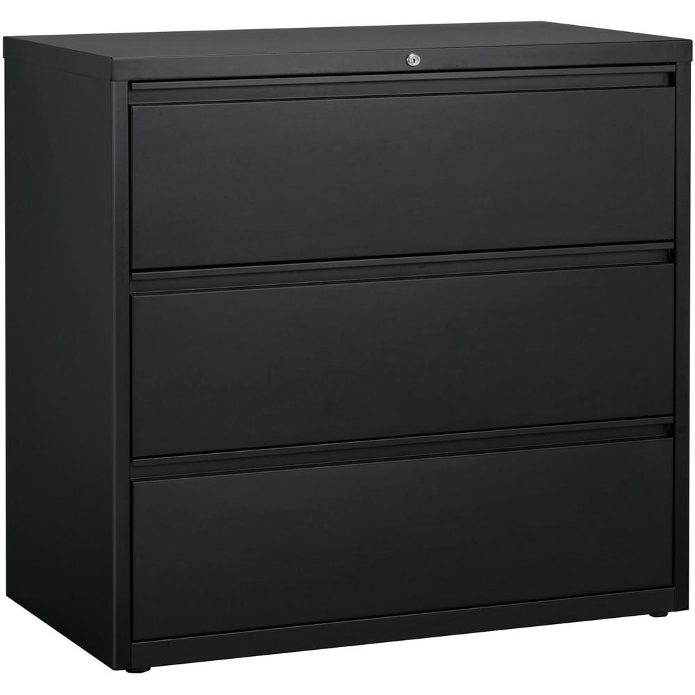 Lorell Hanging File Drawer Charcoal Lateral Files - 42" x 18.8" x 40.1" - 3 x Drawer(s) for File - A4, Legal, Letter - Lateral -