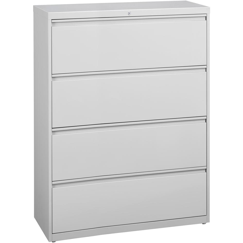 Lorell Lateral File - 4-Drawer - 42" x 18.6" x 52.5" - 4 x Drawer(s) for File - Legal, Letter, A4 - Lateral - Rust Proof, Leveli