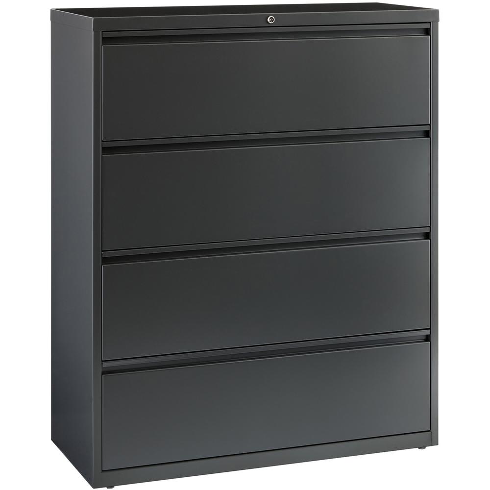Lorell Lateral File - 4-Drawer - 42" x 18.6" x 52.5" - 4 x Drawer(s) - Legal, Letter, A4 - Lateral - Rust Proof, Leveling Glide