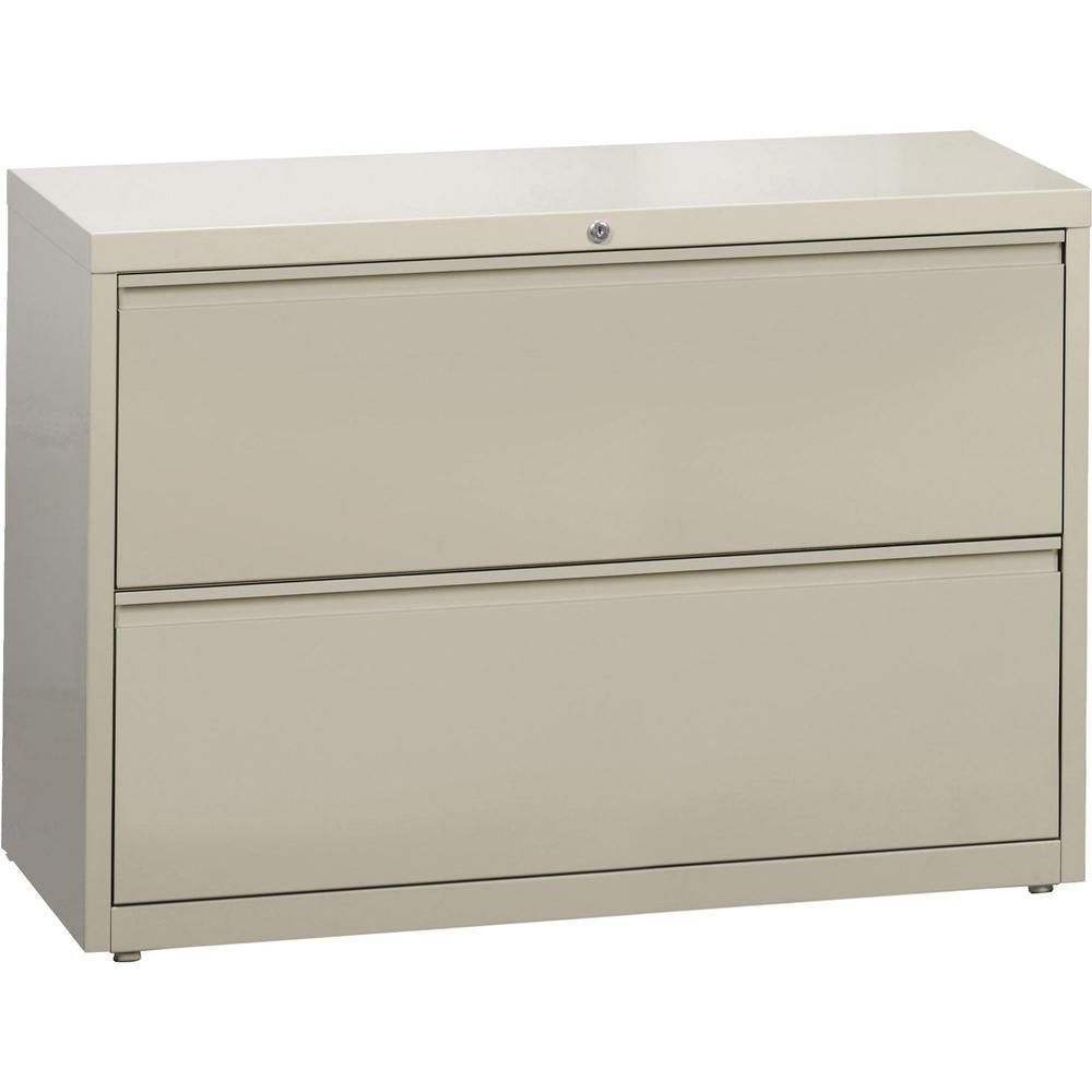 Lorell Lateral File - 2-Drawer - 42" x 18.6" x 28.1" - 2 x Drawer(s) for File - Legal, Letter, A4 - Lateral - Rust Proof, Leveli