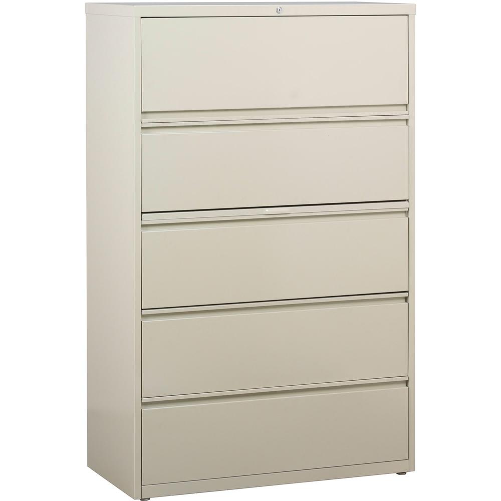 Lorell Lateral File - 5-Drawer - 36" x 18.6" x 67.7" - 5 x Drawer(s) for File - Legal, Letter, A4 - Lateral - Rust Proof, Leveli