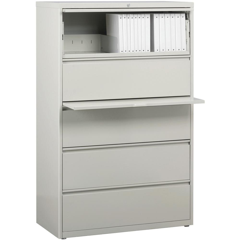 Lorell Lateral File - 5-Drawer - 36" x 18.6" x 67.7" - 5 x Drawer(s) for File - Legal, Letter, A4 - Lateral - Rust Proof, Leveli