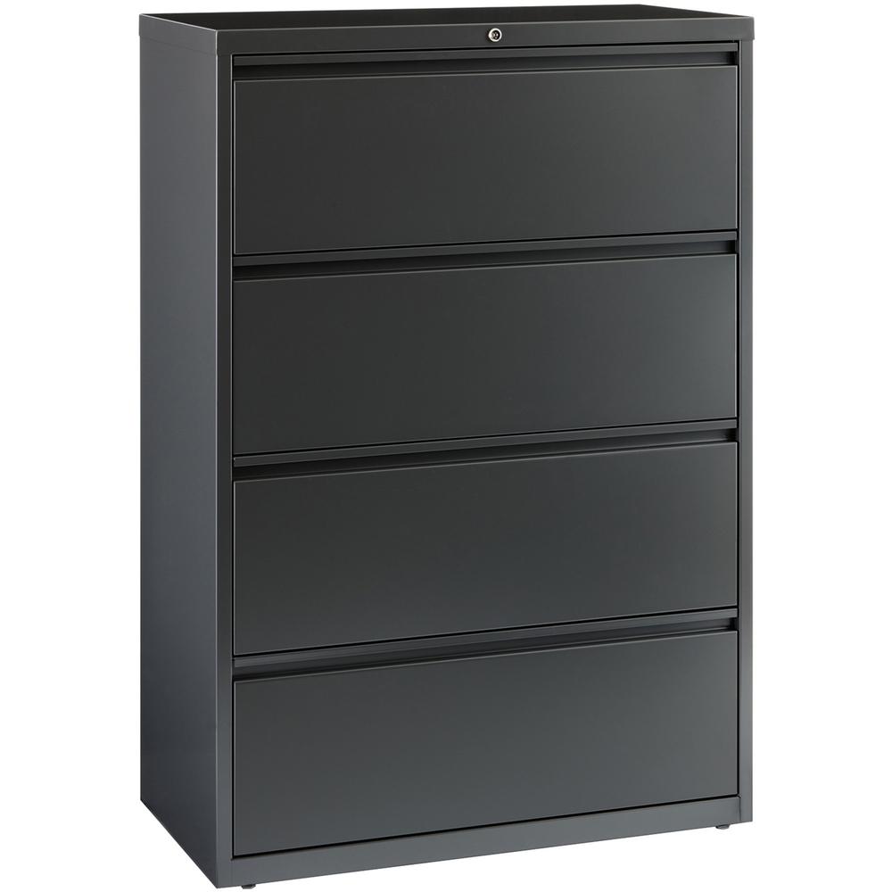 Lorell Lateral File - 4-Drawer - 36" x 18.6" x 52.5" - 4 x Drawer(s) - Legal, Letter, A4 - Lateral - Rust Proof, Leveling Glide