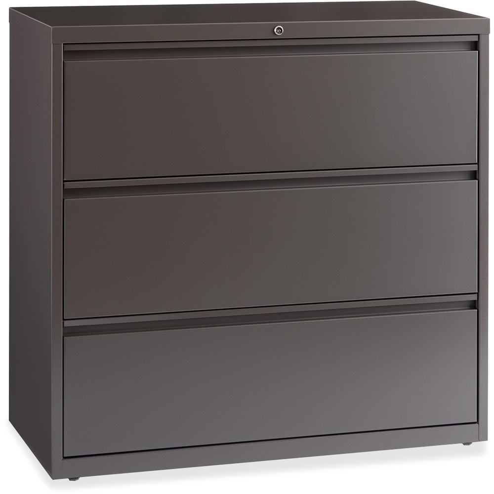 Lorell Medium Tone Lateral File - 3-Drawer - 42" x 18.6" x 40.3" - 3 x Drawer(s) for File - A4, Legal, Letter - Lateral - Magnet
