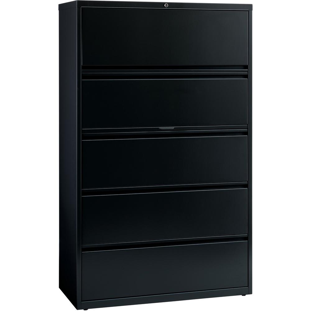 Lorell Telescoping Suspension Lateral Files - 5-Drawer - 42" x 18.6" x 67.7" - 5 x Drawer(s) for File - Letter, Legal, A4 - Late