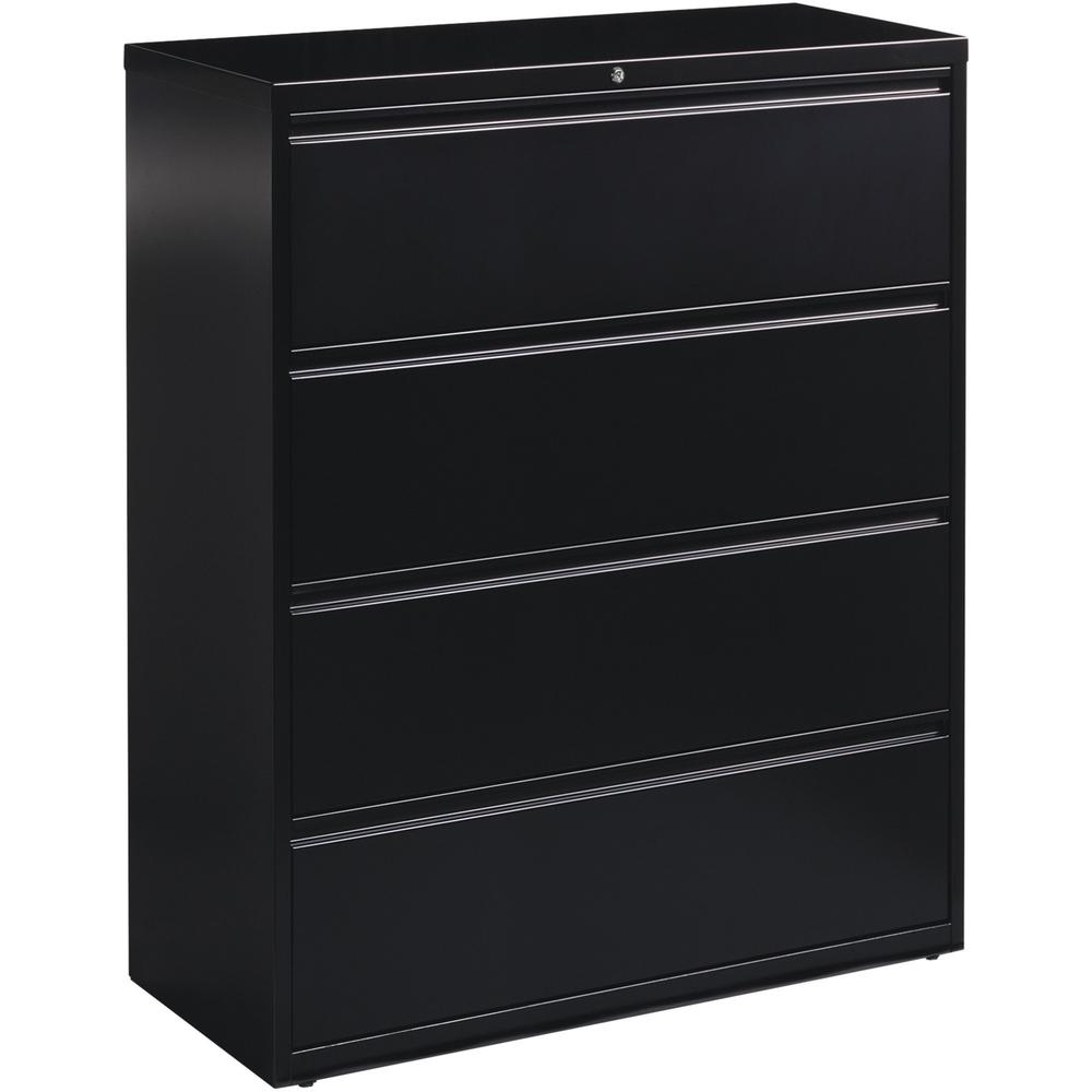 Lorell Lateral Files - 4-Drawer - 42" x 18.6" x 52.5" - 4 x Drawer(s) for File - Letter, Legal, A4 - Lateral - Interlocking, Lev