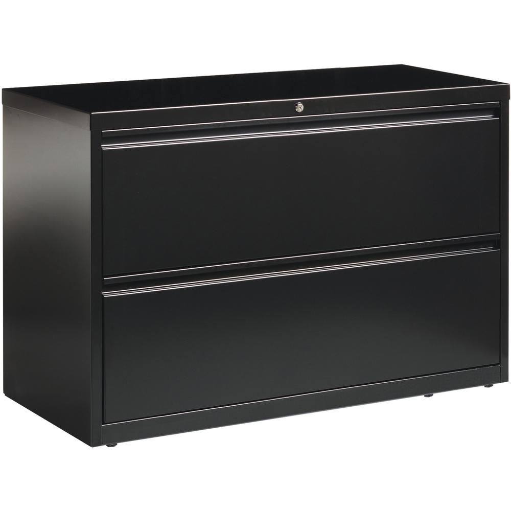 Lorell Lateral Files - 2-Drawer - 42" x 18.6" x 28.1" - 2 x Drawer(s) for File - Letter, Legal, A4 - Lateral - Interlocking, Lev