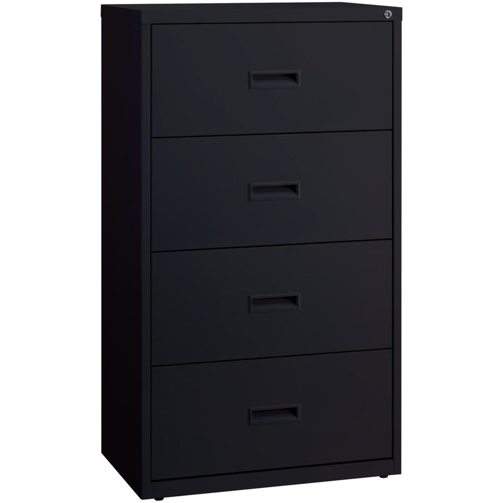 Lorell Lateral File - 4-Drawer - 30" x 18.6" x 52.5" - 4 x Drawer(s) for File - A4, Legal, Letter - Adjustable Glide, Ball-beari