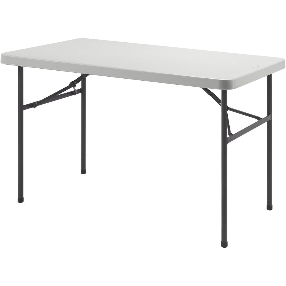 Lorell Rectangular Banquet Table - Light Gray Rectangle Top - Dark Gray Base x 48" Table Top Width x 30" Table Top Depth x 2" Ta