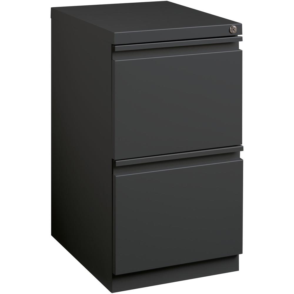 Lorell File/File Mobile Pedestal - 15" x 19.9" x 27.8" - 2 x Drawer(s) for File - Letter - Recessed Drawer, Security Lock, Ball-