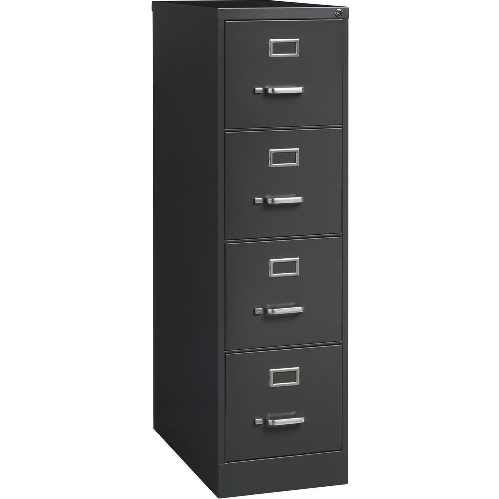 Lorell 26-1/2" Vertical File Cabinet - 4-Drawer - 15" x 26.5" x 52" - 4 x Drawer(s) for File - Letter - Vertical - Drawer Extens