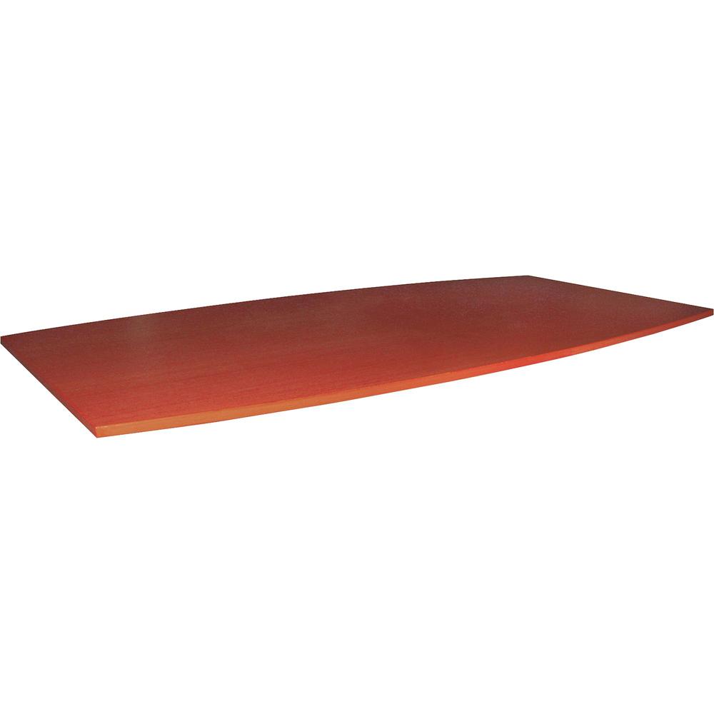 Lorell Essentials Boat Shaped Conference Tabletop (Box 1 of 2) - 94.5" x 47.3" x 1.3" x 1" - Finish: Cherry, Laminate