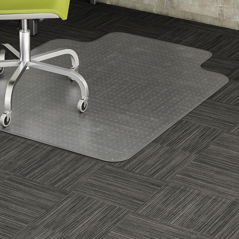 Lorell Wide Lip Low-pile Chairmat - Carpeted Floor - 53" Length x 45" Width x 0.12" Thickness - Lip Size 12" Length x 25" Width 