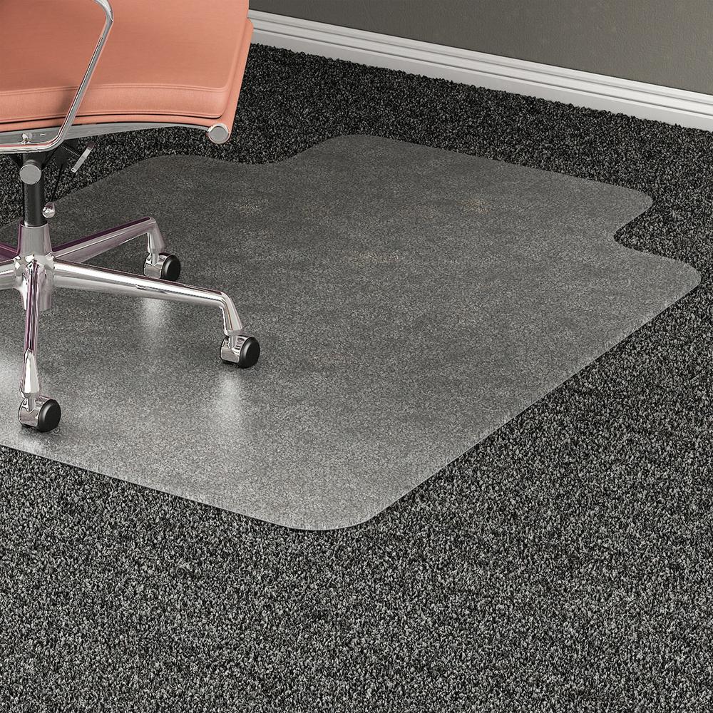 Lorell Wide Lip Medium Pile Chairmat - Carpeted Floor - 53" Length x 45" Width x 0.17" Thickness - Lip Size 12" Length x 25" Wid