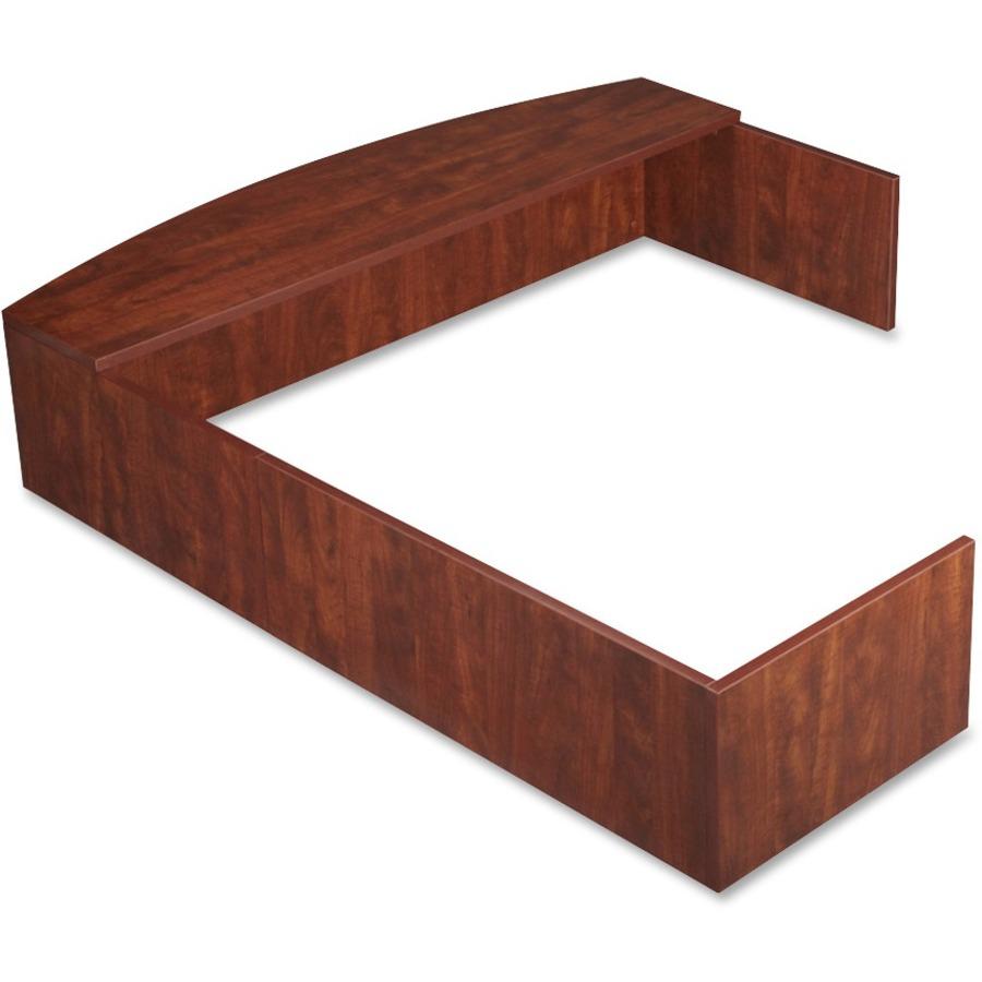 Lorell Essentials Series L-Shaped Reception Counter - 76.8" Width x 66.1" Depth x 14.8" Height x 1" Thickness - Wood, Laminate -