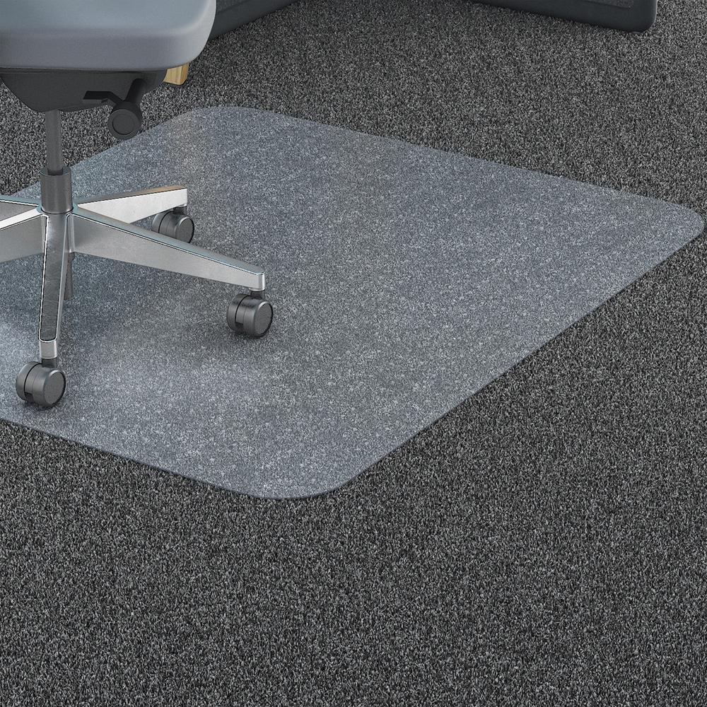 Lorell Rectangular Straight Edge Carpet Chairmats - Carpet - 46" Width x 60" Depth - Rectangle - Polycarbonate - Clear