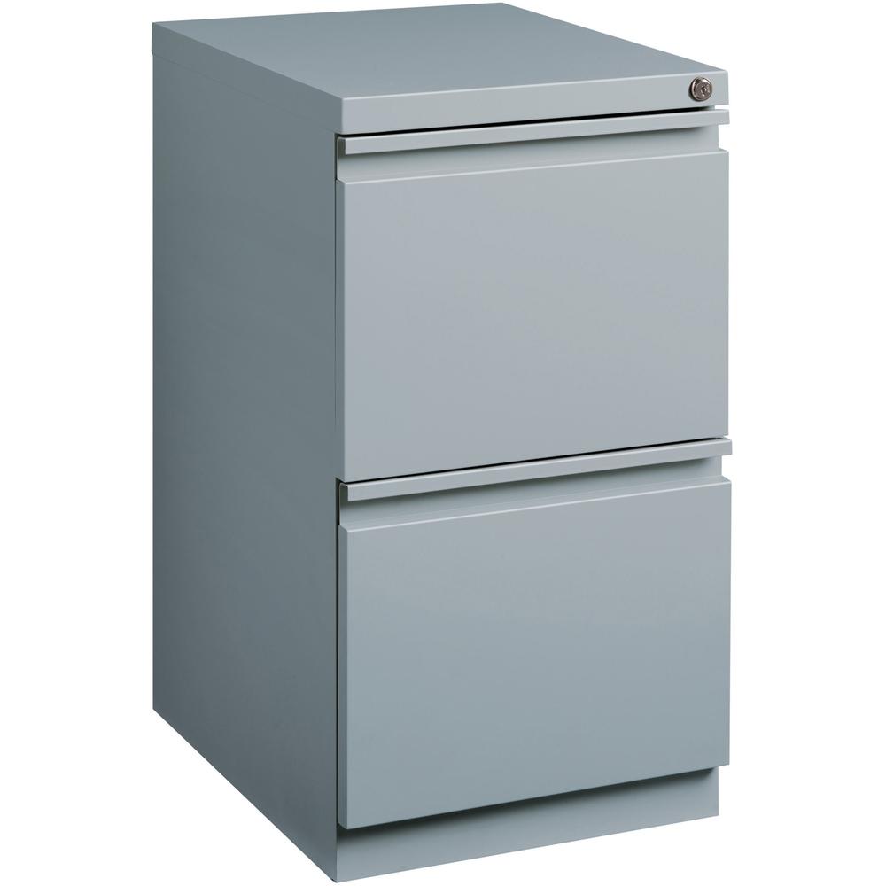 Lorell Mobile Box/Box/File Pedestal File - 15" x 19.9" x 27.8" - 2 x Drawer(s) for File - Letter - Ball-bearing Suspension, Draw