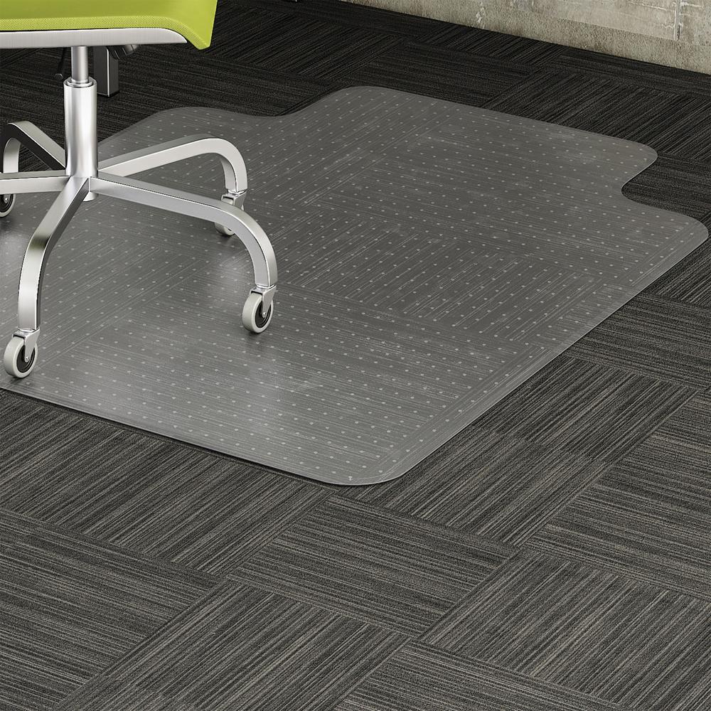 Lorell Low-pile Carpet Chairmat - Carpeted Floor - 48" Length x 36" Width x 0.11" Thickness - Lip Size 10" Length x 19" Width - 