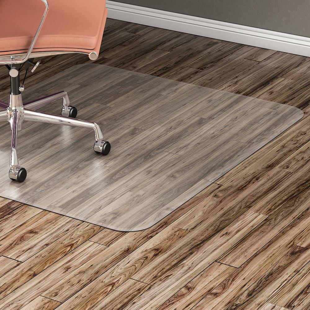 Lorell Hard Floor Rectangular Chairmat - Tile Floor, Vinyl Floor, Hardwood Floor - 60" Length x 46" Width x 60 mil Thickness - R
