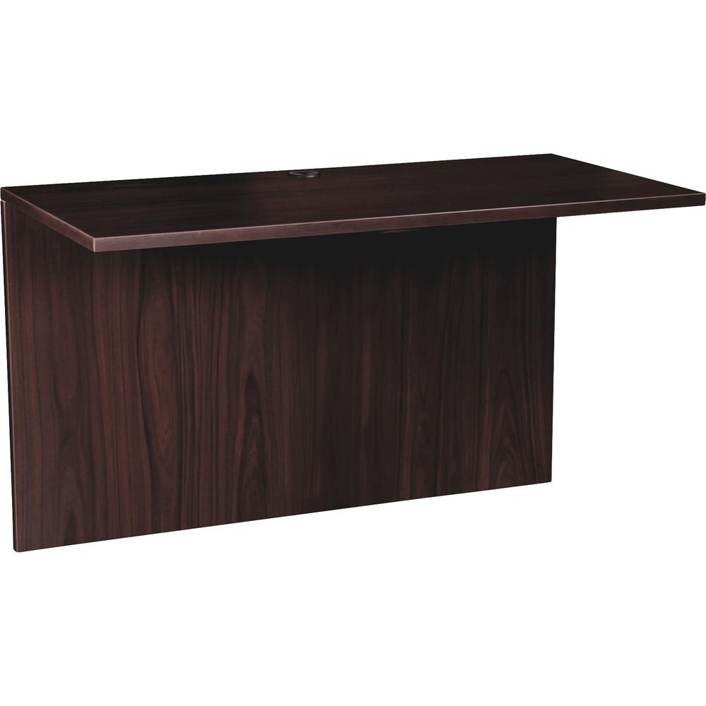 Lorell Prominence 2.0 Espresso Laminate Bridge - 48" x 24"29" , 1" Top - Band Edge - Material: Particleboard - Finish: Thermofus