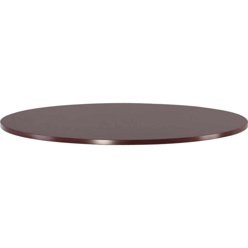 Lorell Essentials Conference Table Top - Laminated Round, Mahogany Top x 47.25" Table Top Width x 47.25" Table Top Depth x 1.25"