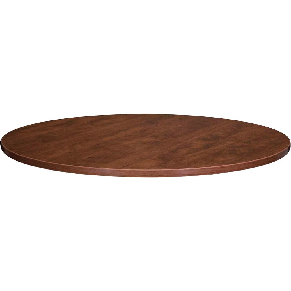 Lorell Essentials Conference Table Top - Cherry Round Top - 41.75" Table Top Width x 41.75" Table Top Depth x 1.25" Table Top Th