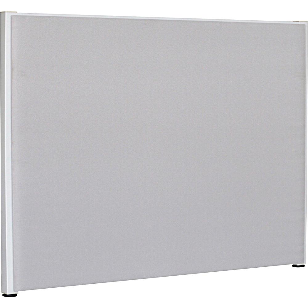 Lorell Gray Fabric Panel - 72" Width x 48" Height - Fabric, Steel - Gray - 1 Each
