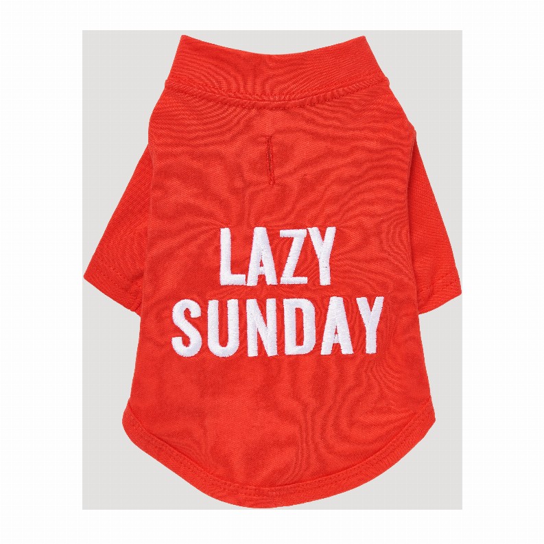 The Essential T-Shirt - LAZY SUNDAY - Medium Candy Apple
