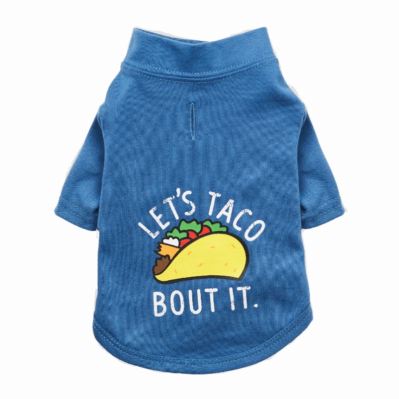 The Essential T-Shirt - Let's Taco Bout It - Small Blueberry Blue