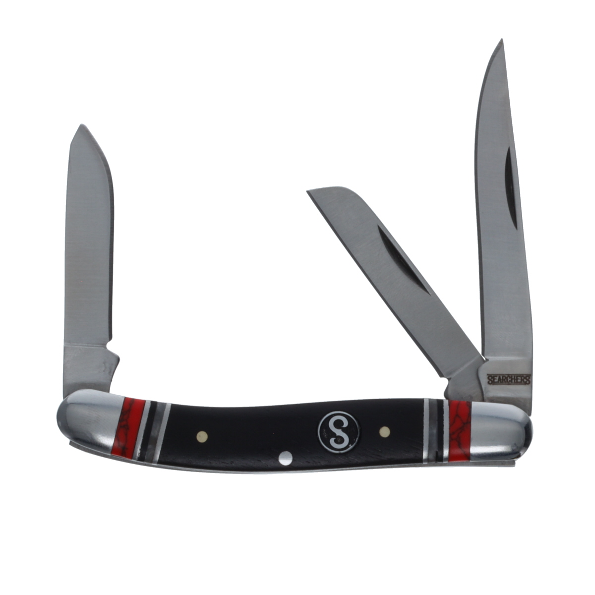3-Blade Stockman Pocket Knife Red
