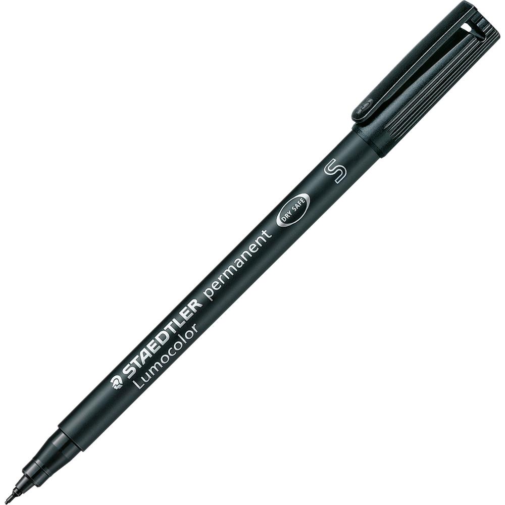Lumocolor Permanent Pen Markers - Fine Marker Point - 0.4 mm Marker Point Size - Refillable - Black - Black Polypropylene Barrel