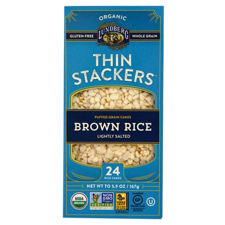 Lundberg Organic Brown Rice Low Sodium Stackers (12x59 OZ)