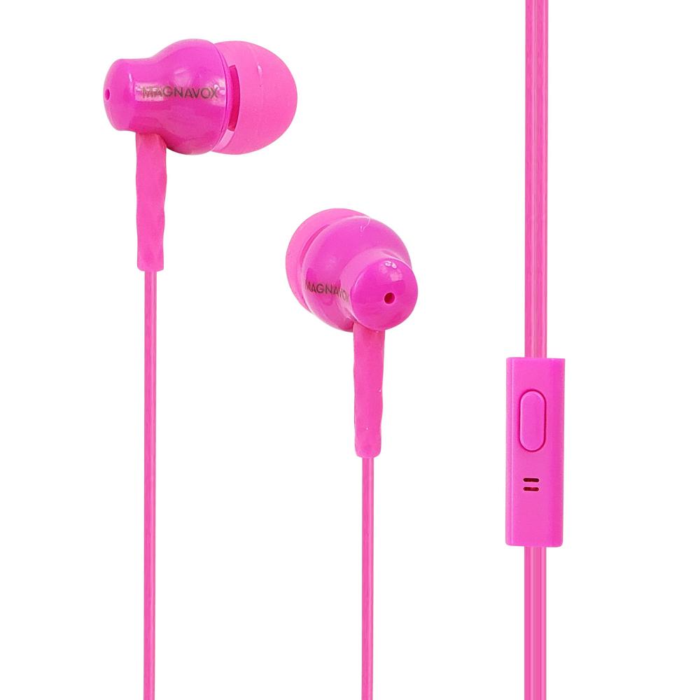 Magnavox MHP4851-PK Pink In Ear Earbuds With Microphone And