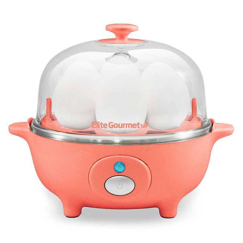 Elite EGC007C Coral Automatic Easy Egg Cooker, 7 Eggs At Once