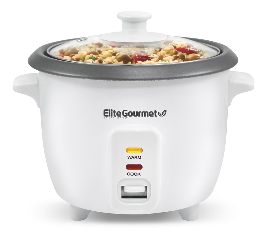 Elite ERC-006NSTX 6 Cup Non Stick Rice Cooker With Steam Tray