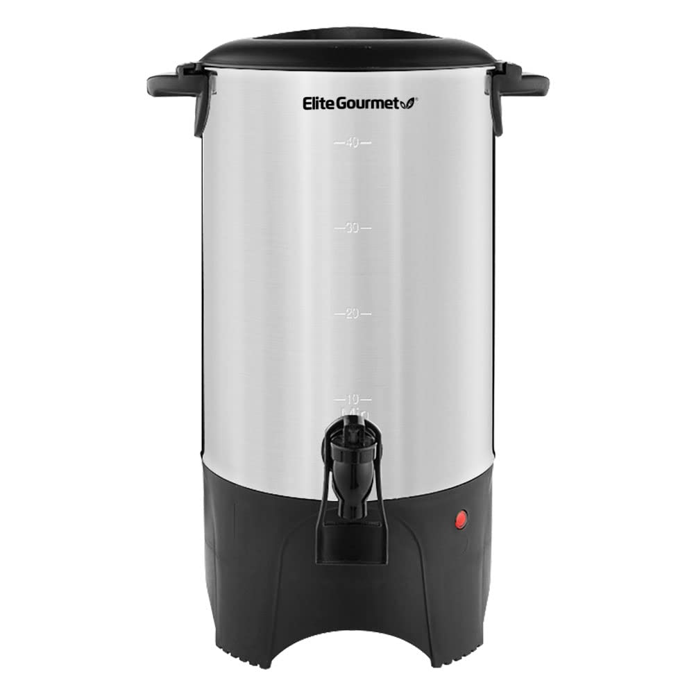 ELITE GOURMET CCM040 40 CUP COFFEE URN AND HOT WATER DISPENS