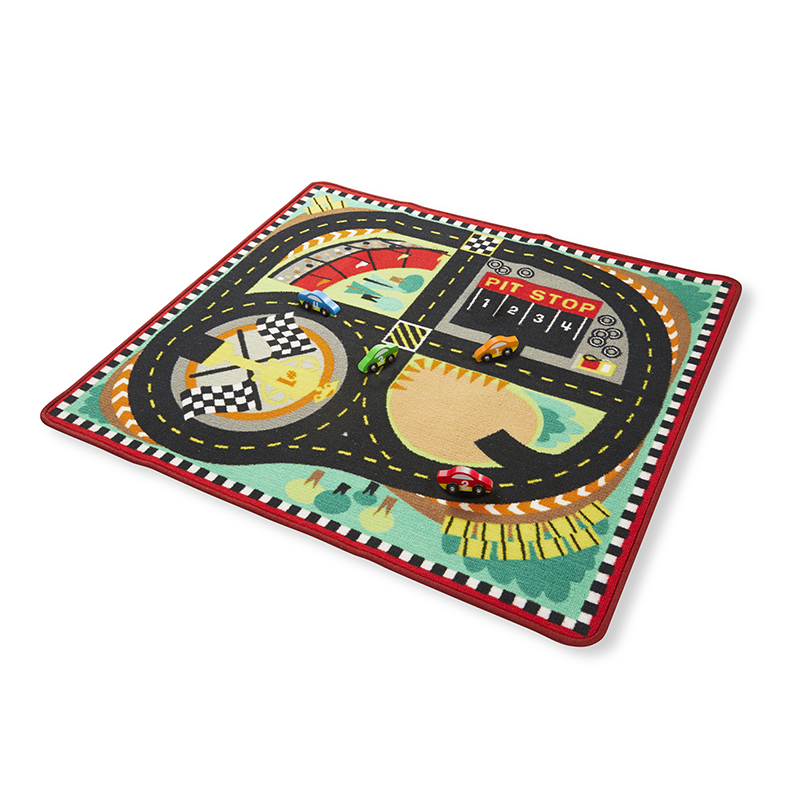 Round the Speedway Race Track Rug & Car Set