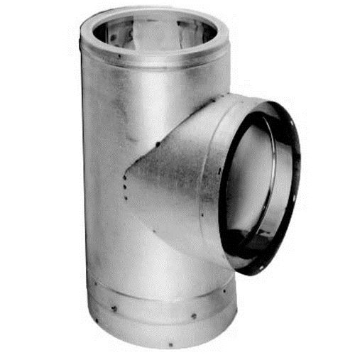 6" DuraTech Stainless Steel Tee with Cap - 6DT-STSS