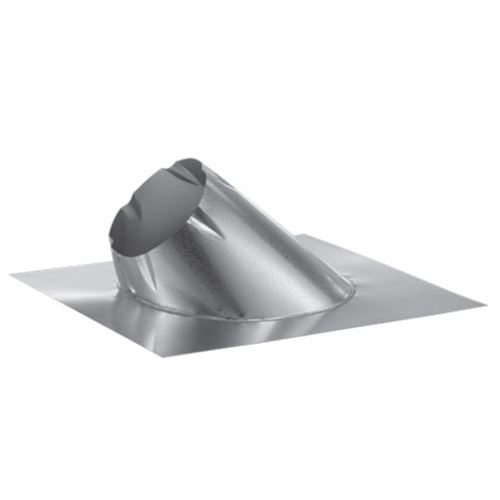 6" Dura Vent Duratech Flashing, 0/12-6/12 Pitch, Galvanized,Storm Collar Not Included